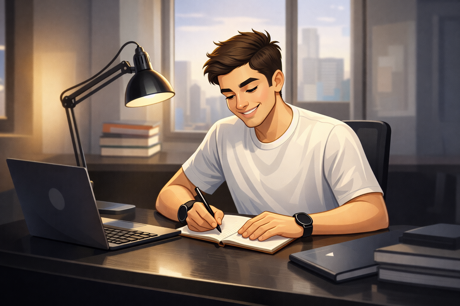 Aluno estudando